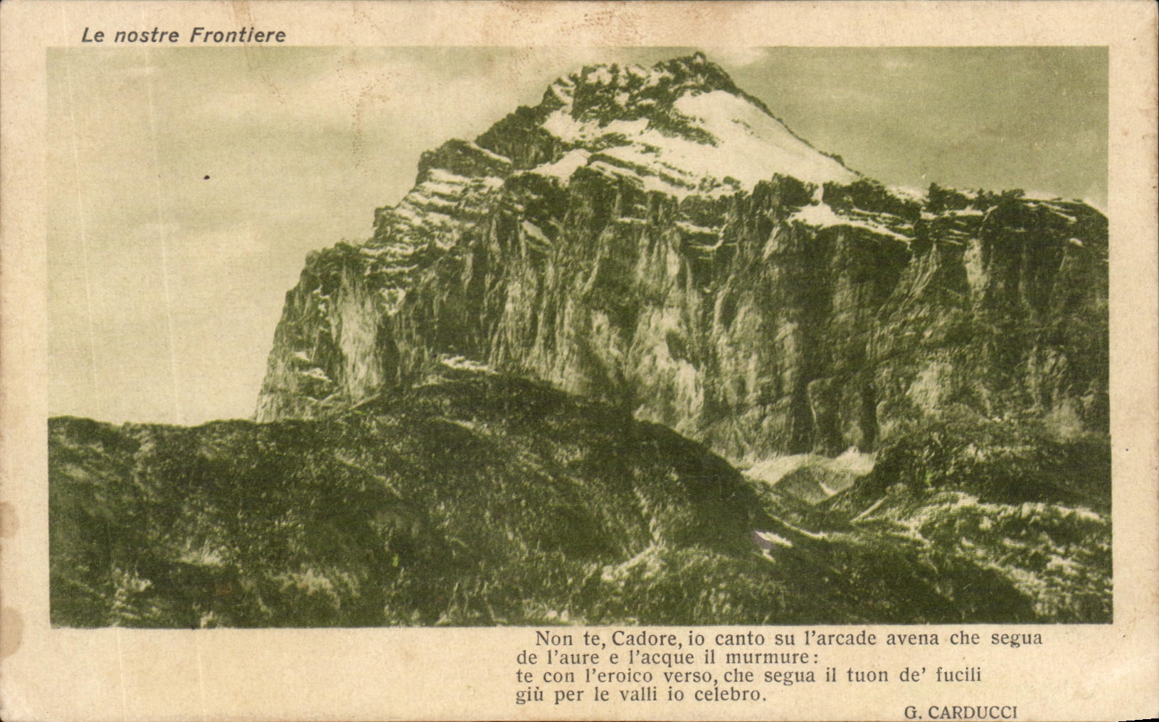 CPA Le nostre Frontiere Italie 