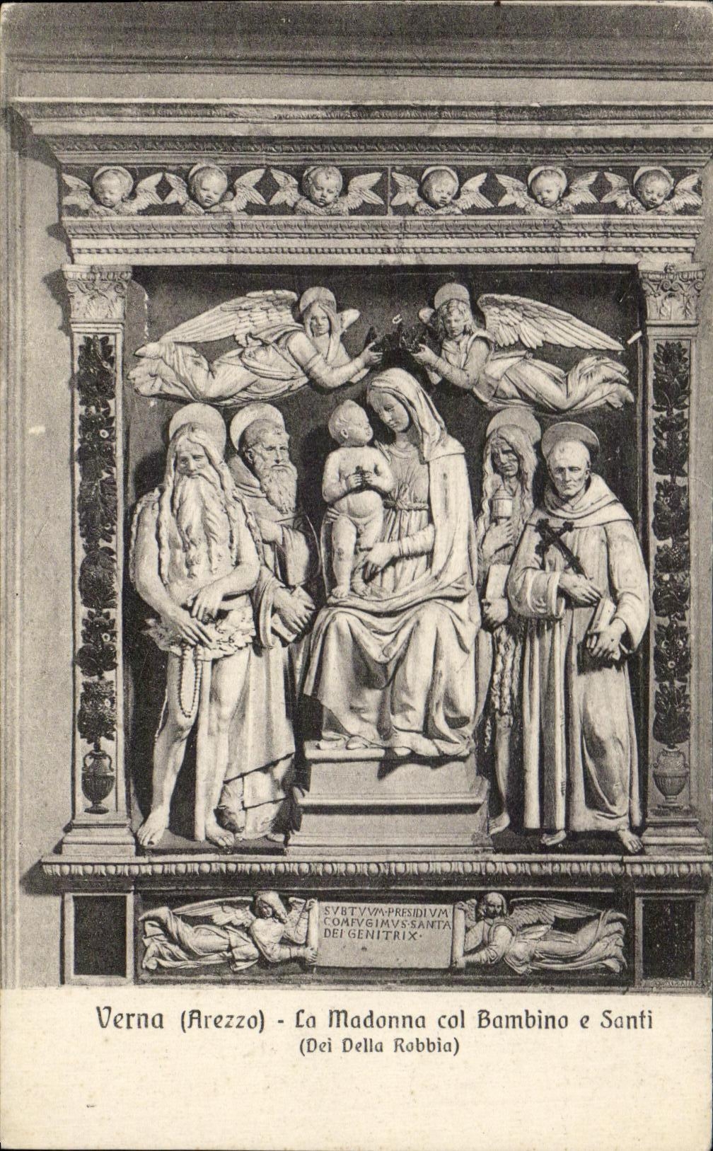 CPA Verna La Madonna col Bambino Santi 