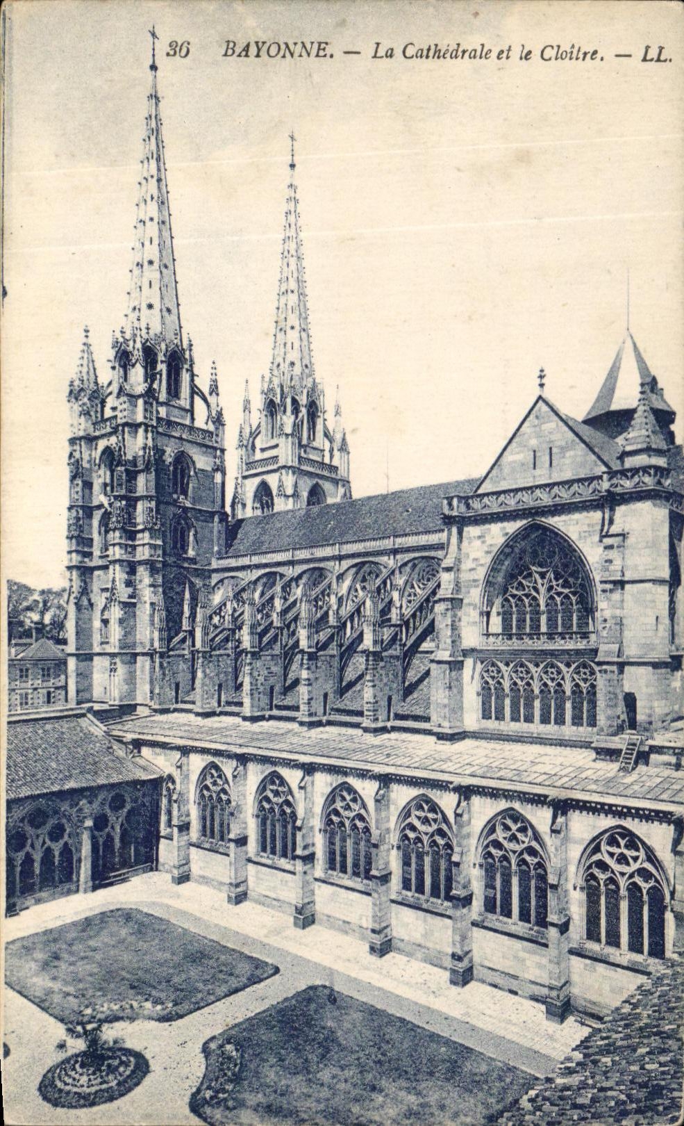 Bayonne — La Cathédrale et le Cloître — LL. — n°36