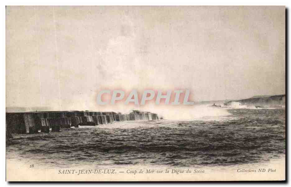 SAINT-JEAN-DE-LUZ — Coup de Mer sur la Digue du Secou — Collections ND Phot