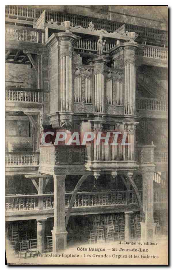 CPA Saint Jean de Luz Eglise St Jean Baptiste Les Grands Orgues et les Galeries