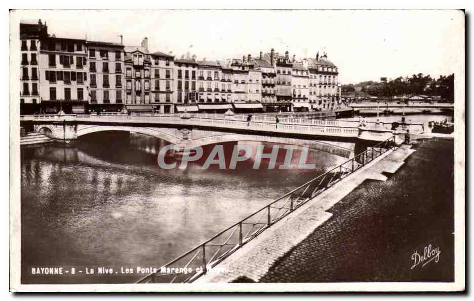 CPA Bayonne La Nive Les ponts marengo