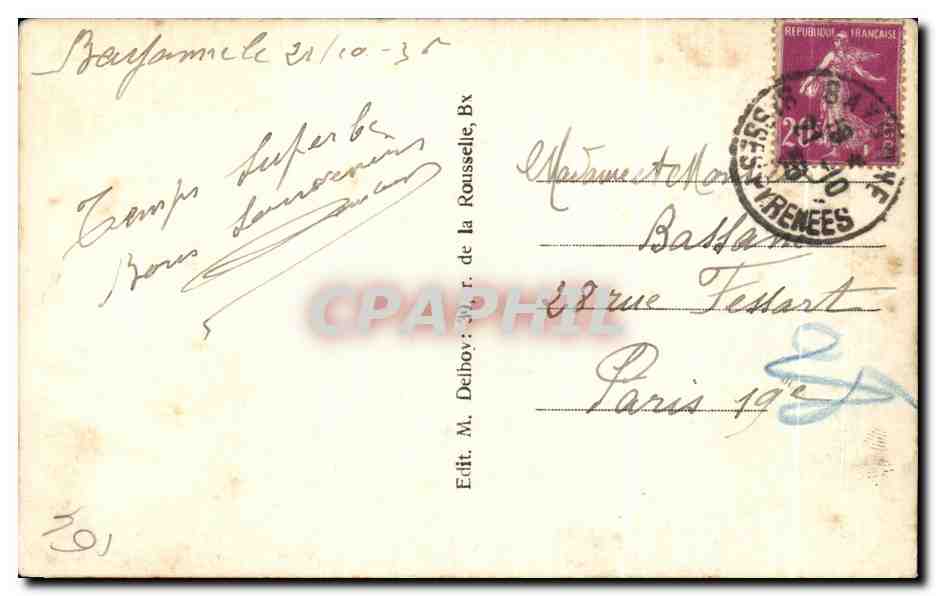 CPA Bayonne La Nive Les ponts marengo — Verso