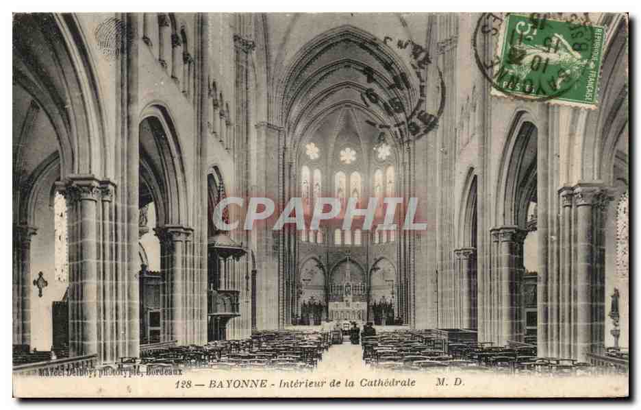 Bayonne — Intérieur de la Cathédrale — Arnaud Delhaye, phototypie, Bordeaux, n°128