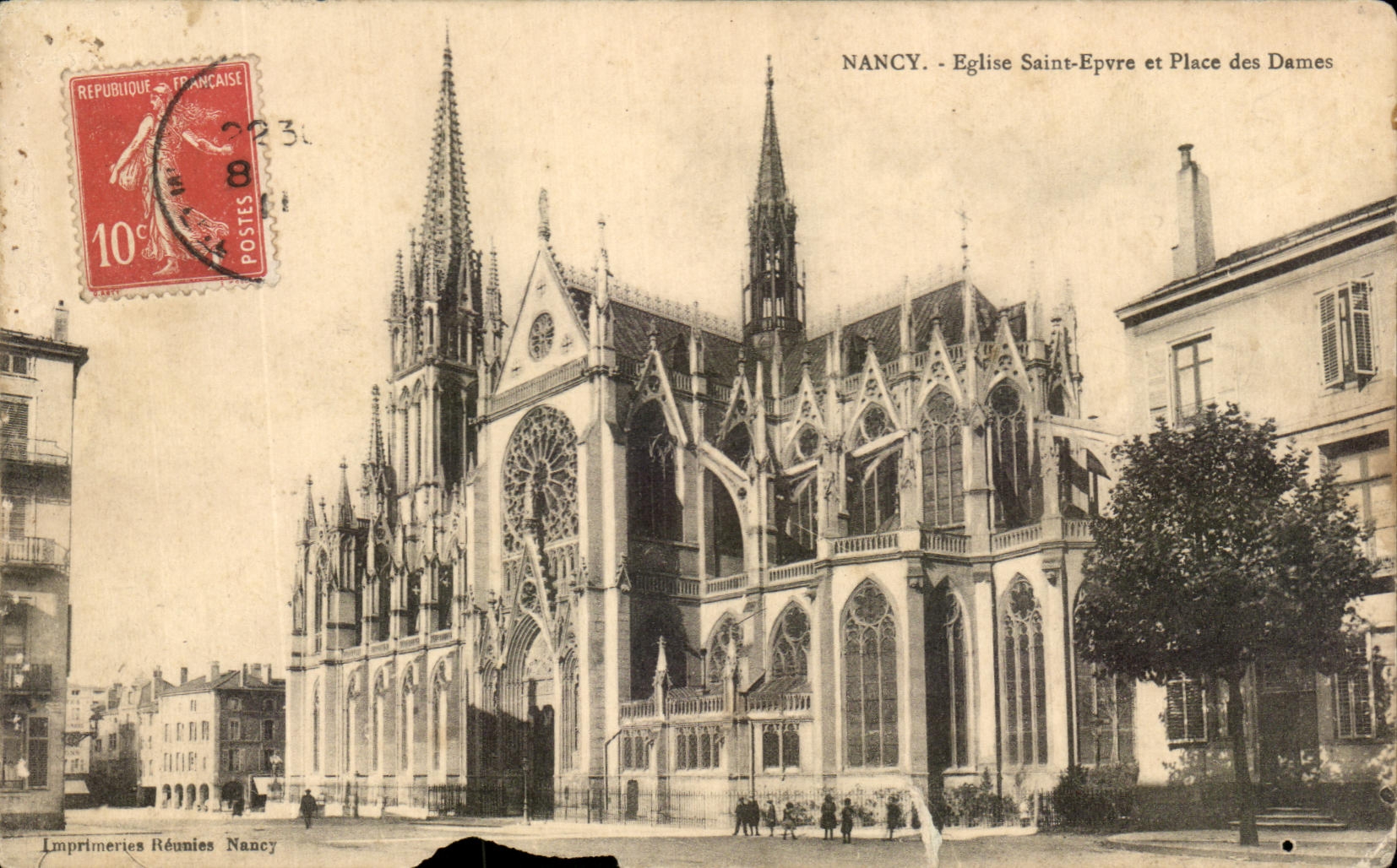 NANCY - Église Saint-Epvre et Place des Dames — Imprimeries Réunies Nancy