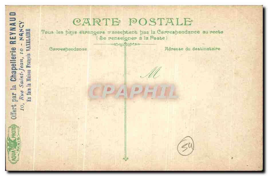 CPA Nancy Fontaine d'Alliance — Verso