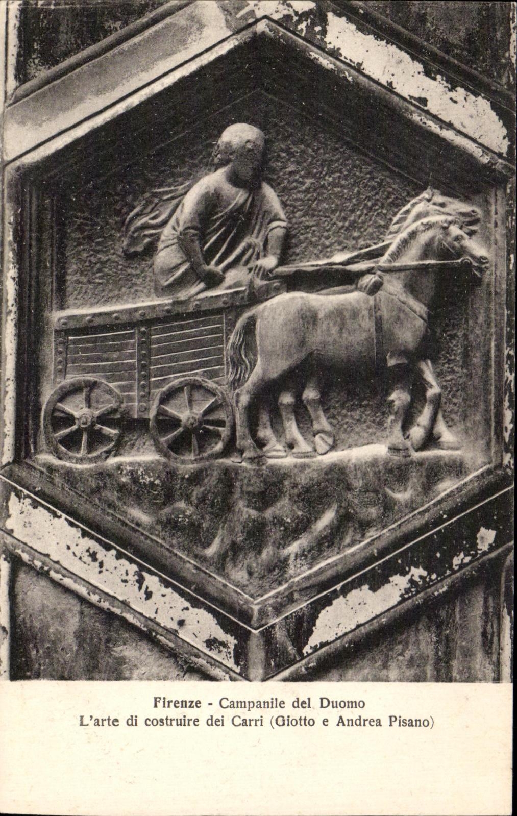 CPA Firenze Campanile Del Duomo L'Arte di Costruite dei Carri