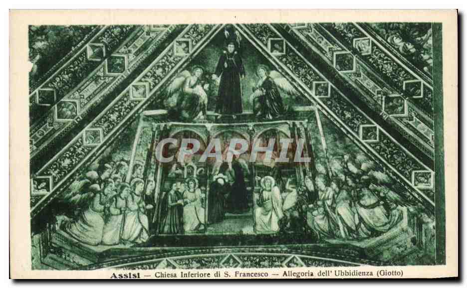 CPA Assisi Chiesa Inferiore di S Francesso Allegoria dell Ubbidienza