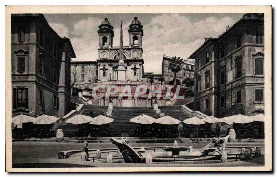CPA Roma Chiesa Della trinita del Monti 