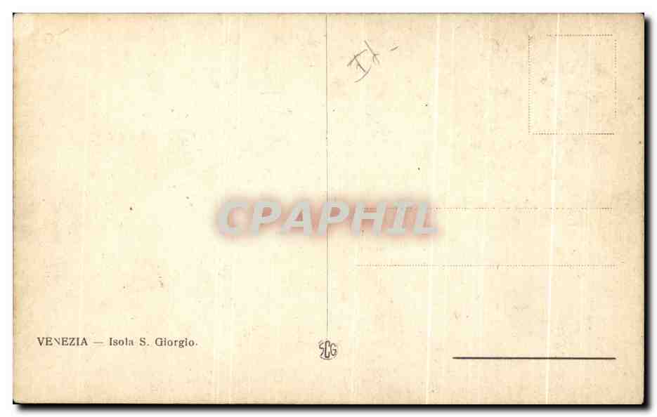 CPA Venezia isola S Giorgio — Rückseite