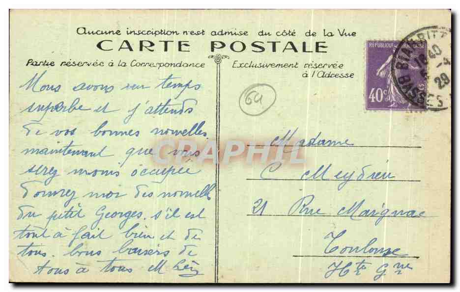 CPA Cambo les Bains L'Eglise et la Montagne — Rückseite