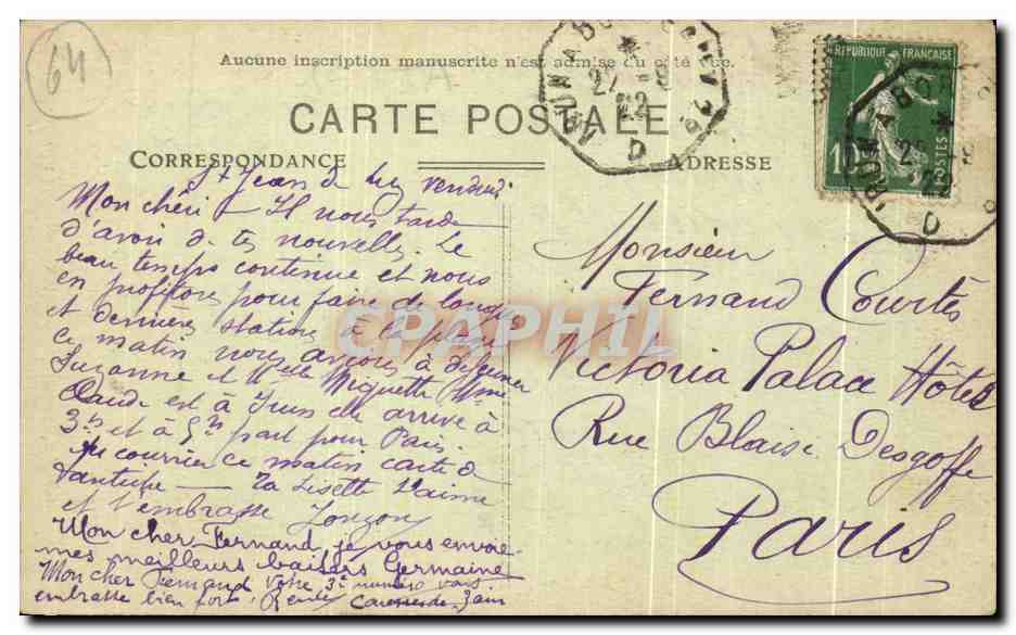 Ascension de la Rhune - Cascade d'Androla — J. Dargains, éditeur, 74 Côte Basque - St-Jean-de-Luz — Verso