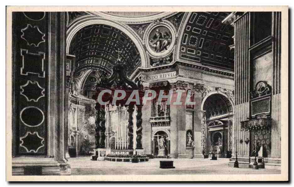 CPA Roma Interno Pietro Altare della Confessione