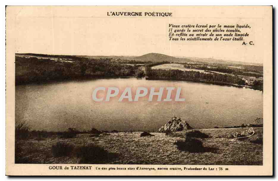 Gour de Tazenat — ancien cratère d'Auvergne — éditeur Gonttefanges (P.-de-D.)