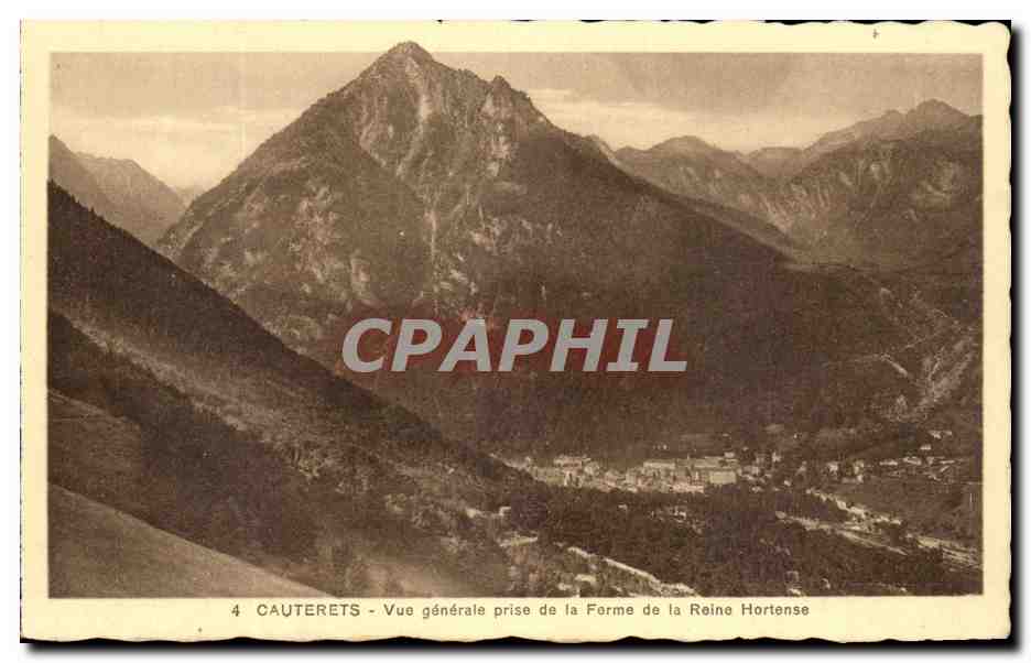 CPA Cauterets Vue generale prise de la Forme de la Reine Hortense
