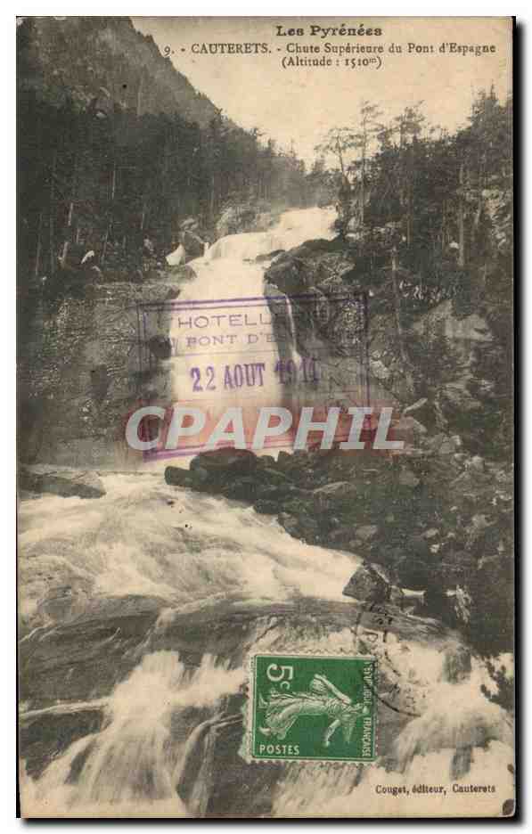 Les Pyrénées - Chute Supérieure du Pont d'Espagne - Cougat, éditeur, Cauterets