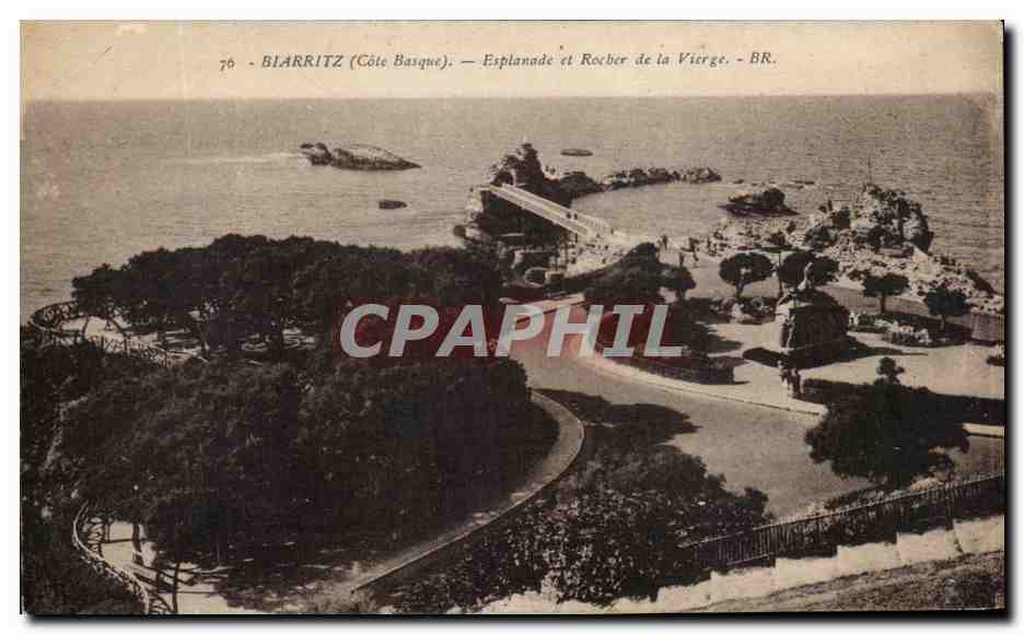 CPA Biarritz Esplanade et Rocher de la Vierge