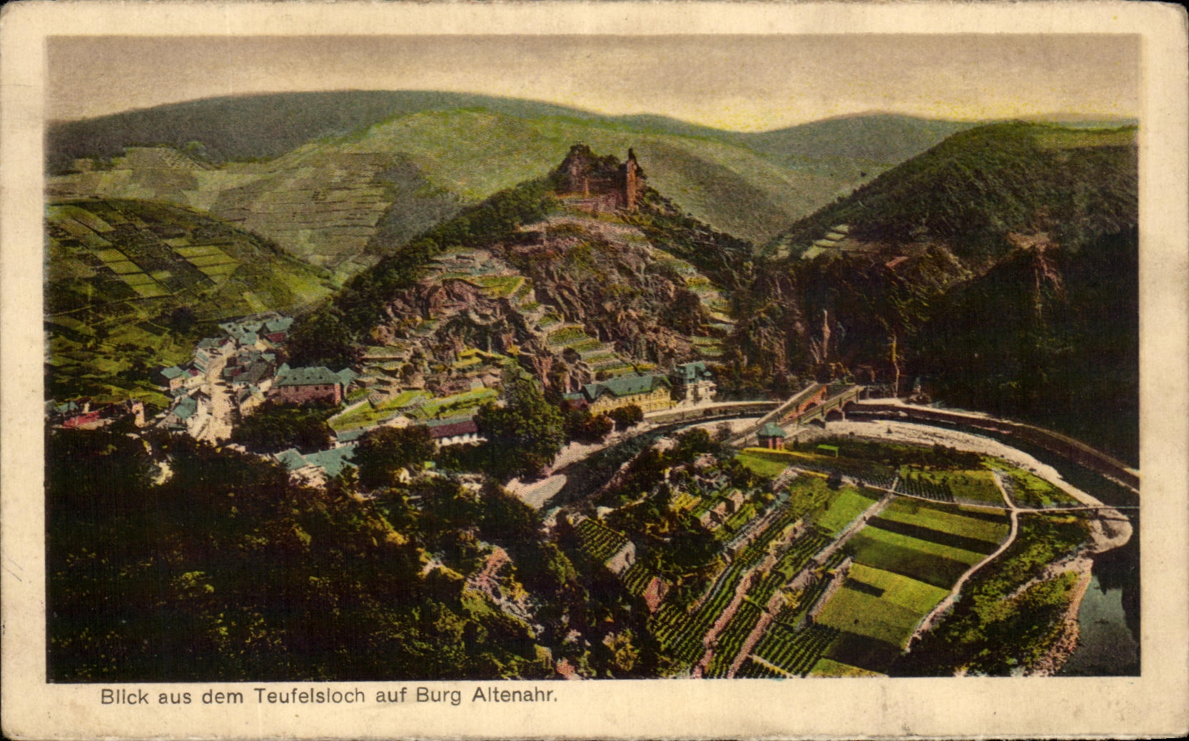 CPA Bilck aus dem Teufelsloch auf Burg Altenahr