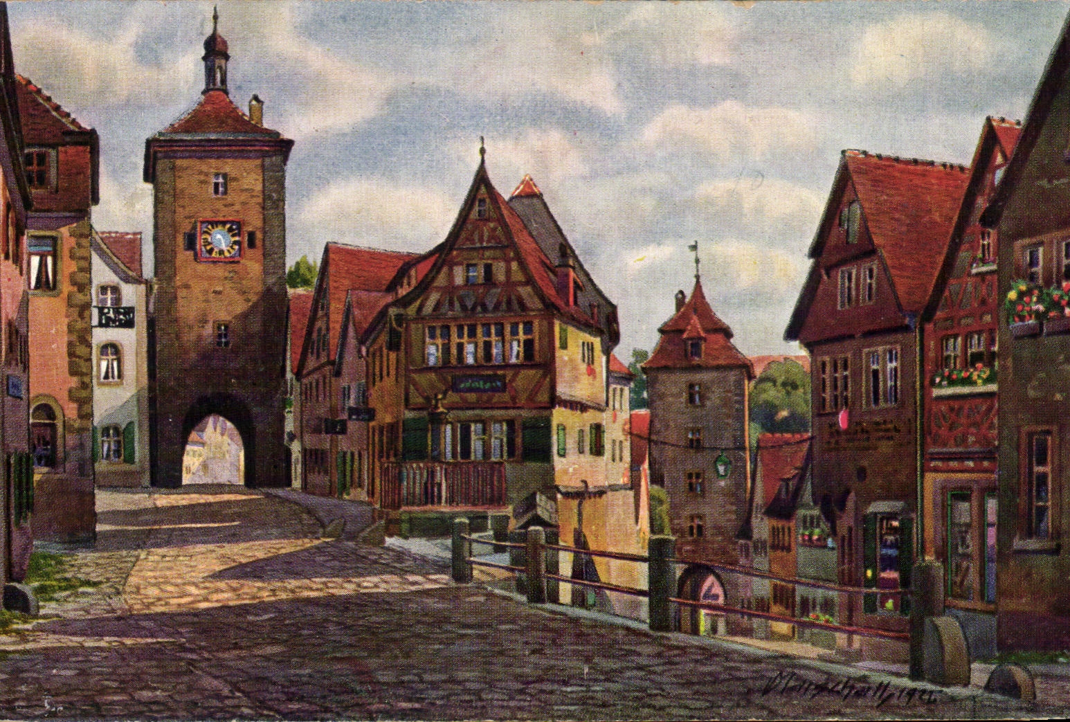 CPA Rothenburg ob der Tauber Am Ploenlein