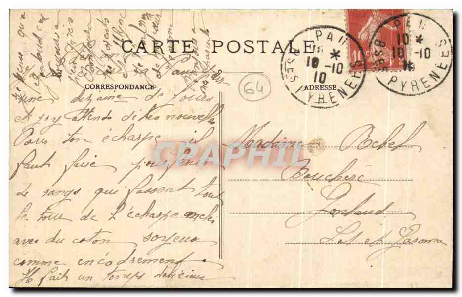 Luz-Saint-Sauveur (H.-Pyr.) — Le Pont Napoléon — C.C. 35 — Verso