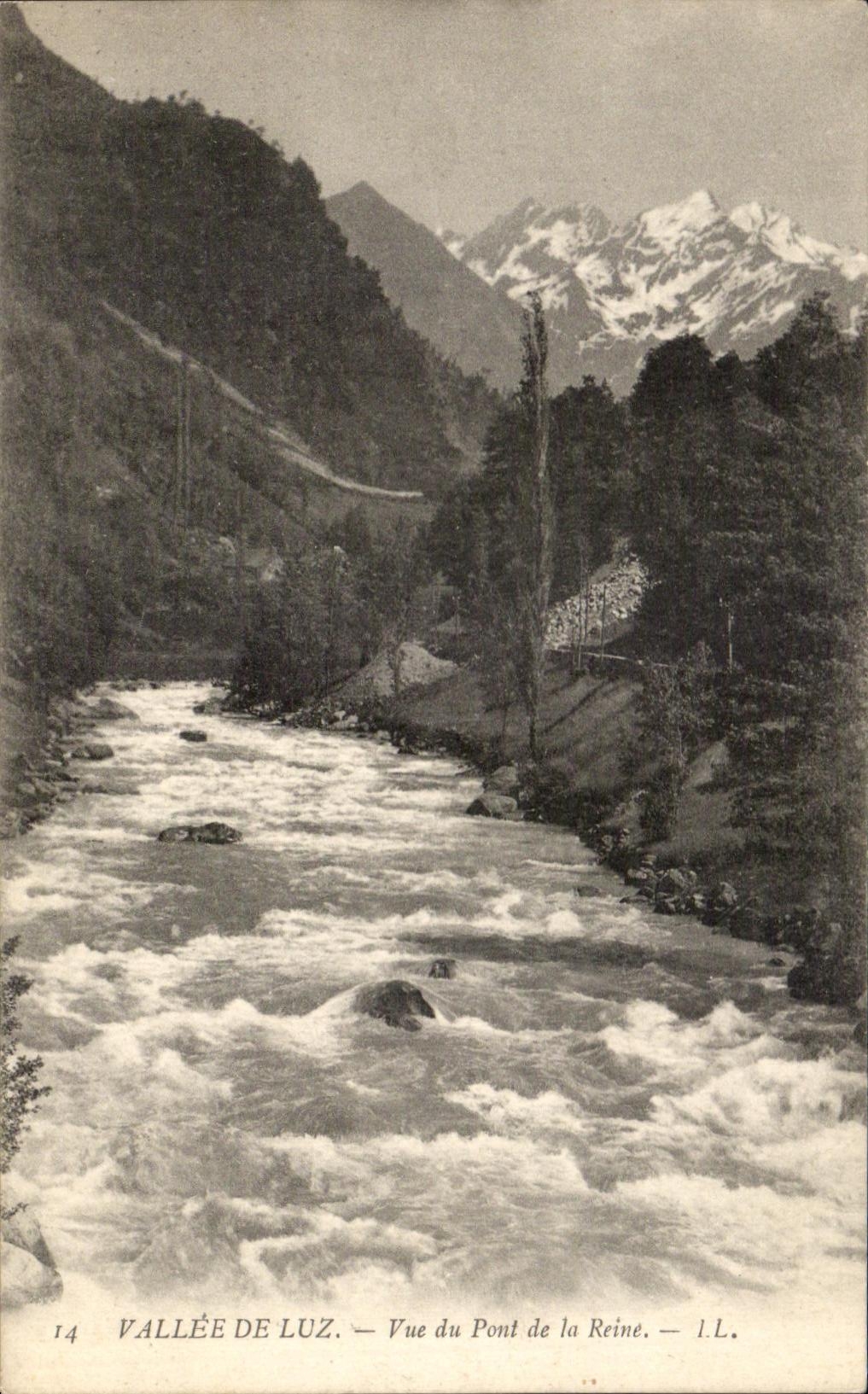Vallée de Luz — Vue du Pont de la Reine — I.L.