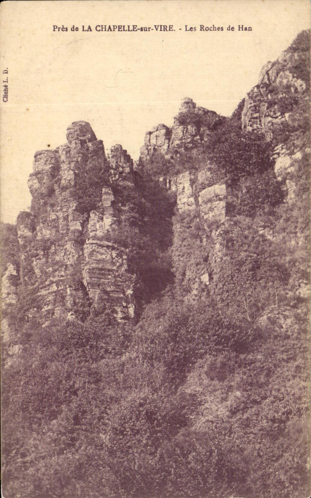 CPA Pres De La Chapelle Sur Vire Les Rochers De Han