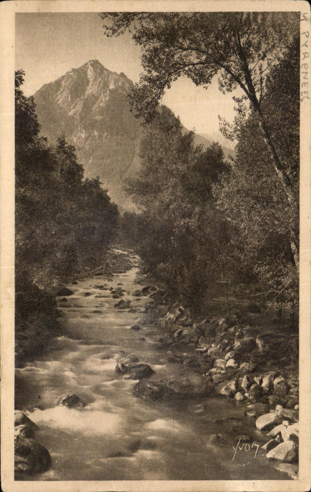 Cauterets - Le Pégueure et le Gave — Kunstausgabe YVON, P. 34