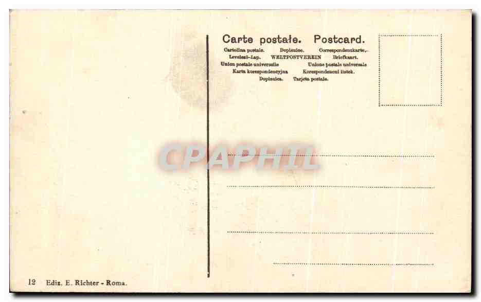 CPA Roma Via Appia A Sepolcro Di Cecilia Meteila — Rückseite
