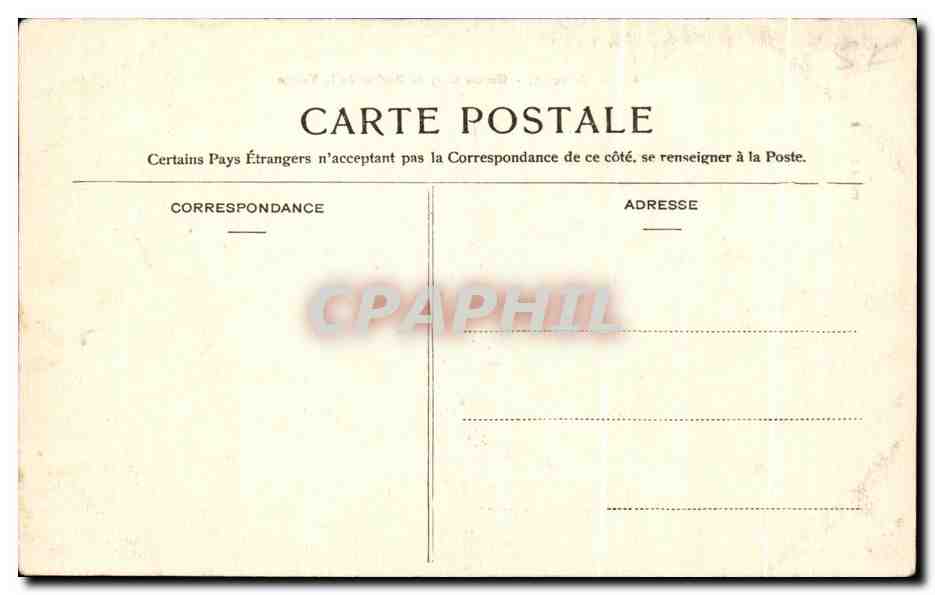 CPA Biarritz Grosse Mer au Rocher de la Vierge — Back
