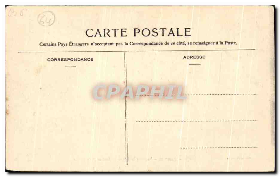 CPA Biarritz Vague a la Digue du Rocher de la Vierge — Back