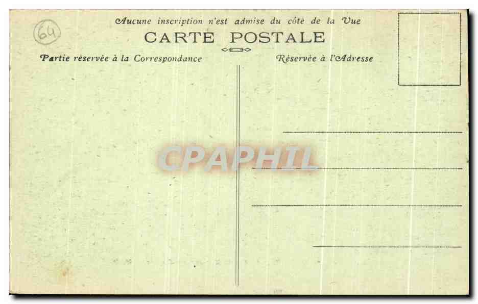 CPA Biarritz Effet de Mer Sur Un Rocher — Verso