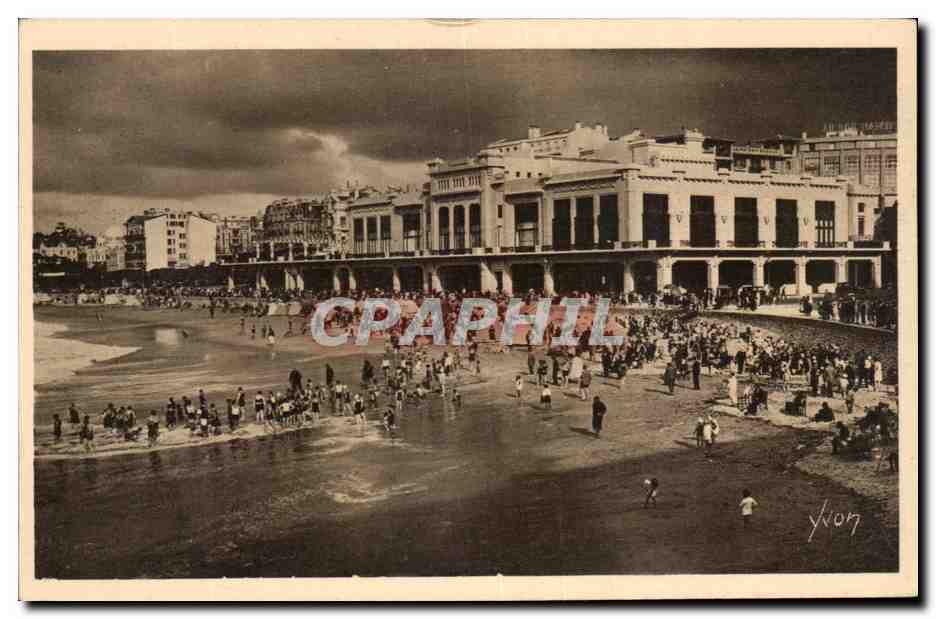 CPA Biarritz Le Casino et la Grande plage
