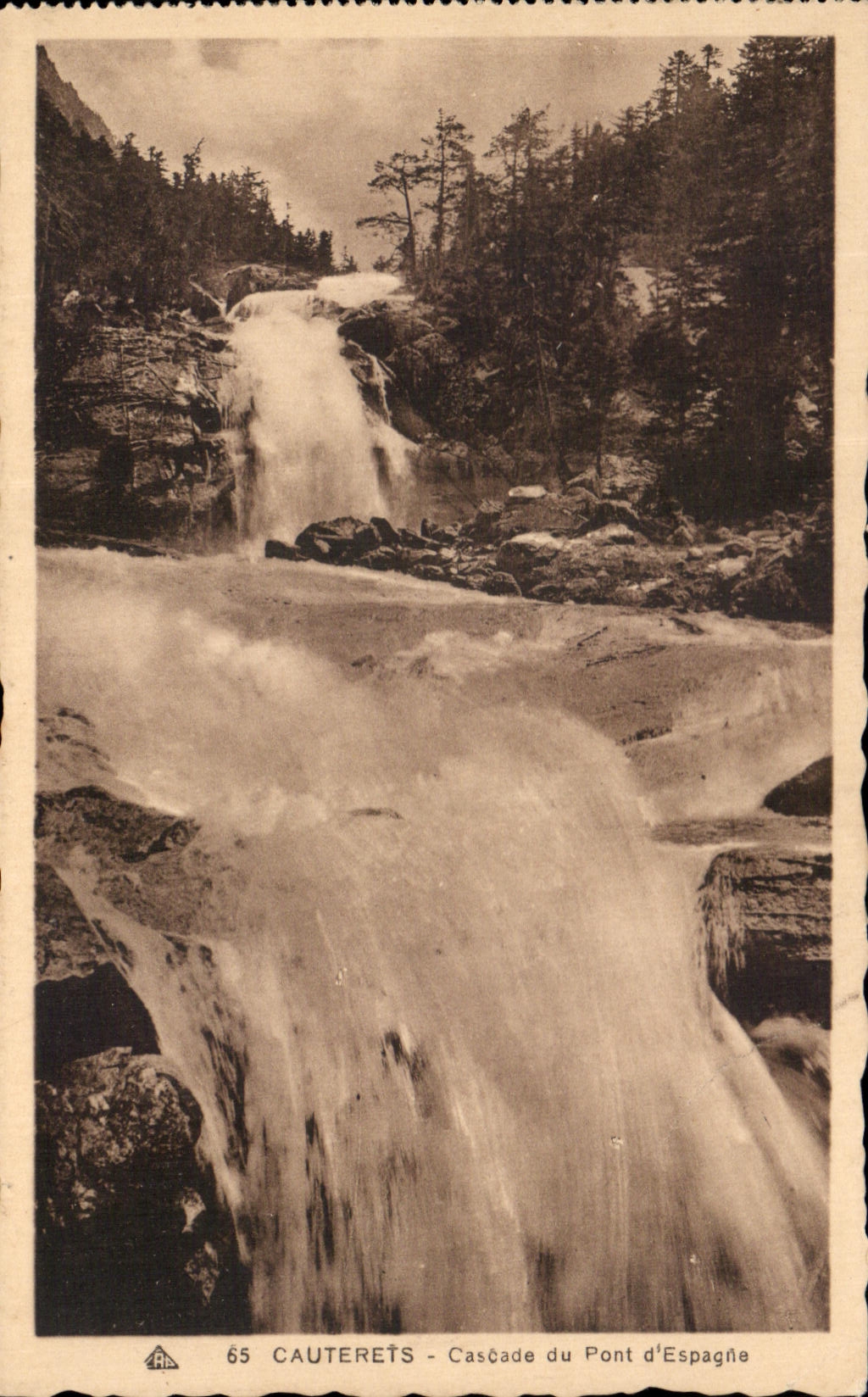CPA Cauterets Cascades du Pont d'Espagne