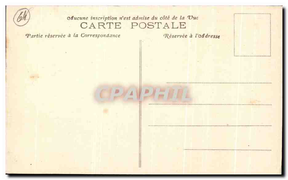 CPA Biarritz Pont Des Pecheurs Eglise Sainte Eugenie Hotel d'Angleterre Casino Bellevue et Casino — Rückseite