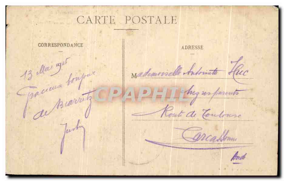 CPA Biarritz Pittoresque Les Beautes de Biarritz La Mer demontee les Rochers les Beaux Hotels — Verso