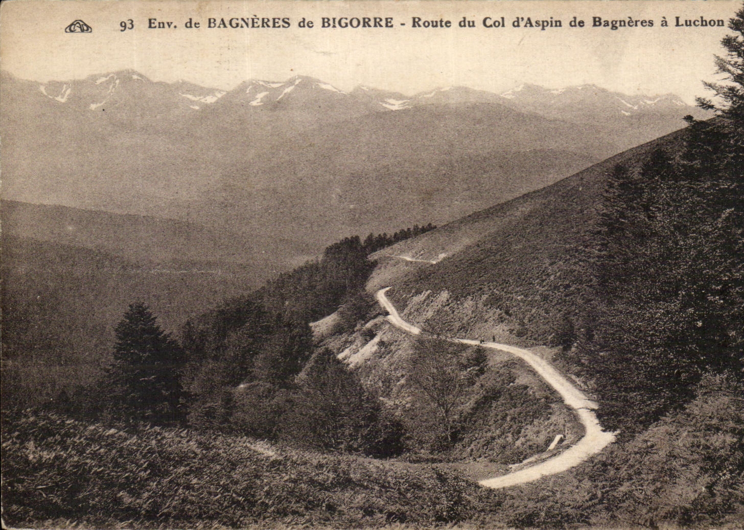 Ansicht von BAGNÈRES DE BIGORRE - Route des Col d'Aspin von Bagnères nach Luchon