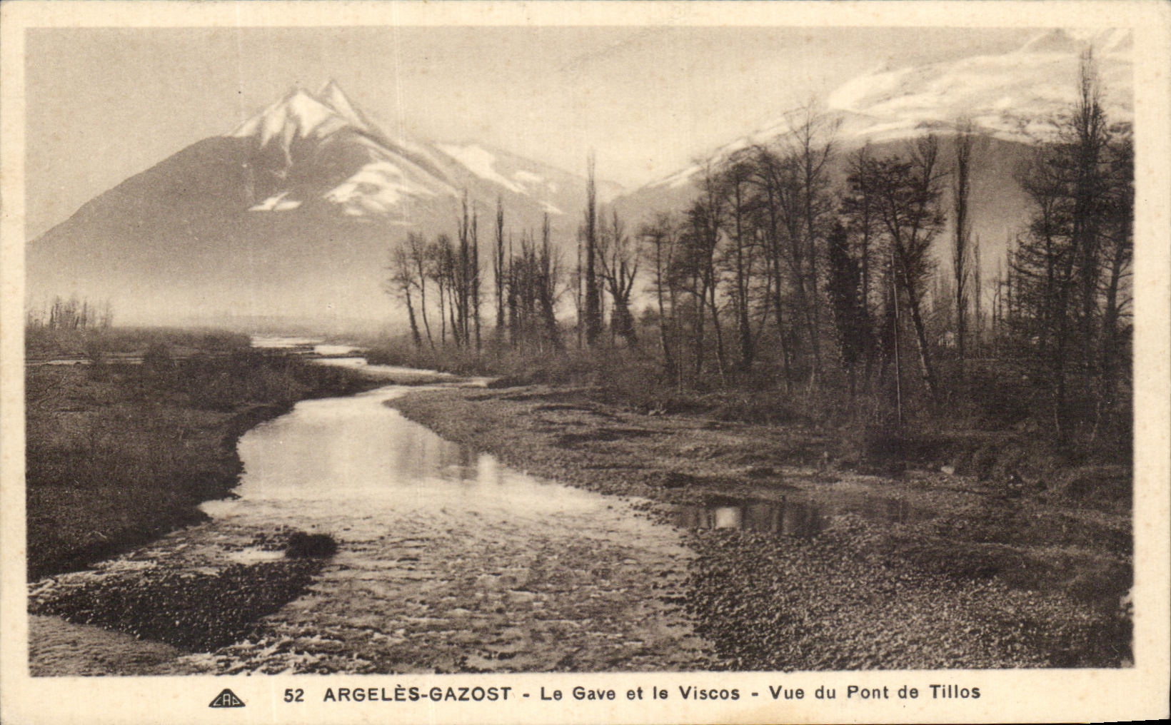 Argelès-Gazost - Le Gave et le Viscos - Vue du Pont de Tilllos