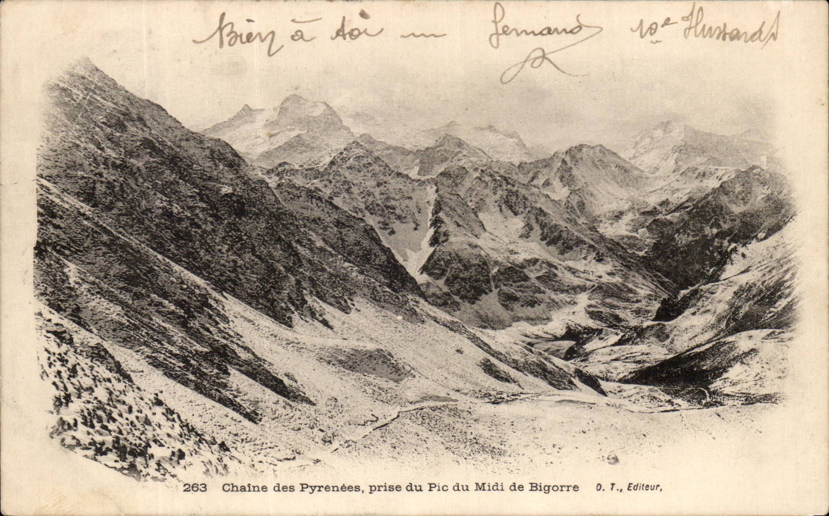 Cadena de los Pirineos, toma del Pic du Midi de Bigorre — D. T., Editor, n° 263