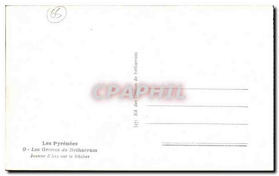 Die Höhlen von Betharram — Pyrenäen — Edition des Höhlen von Betharram — Rückseite