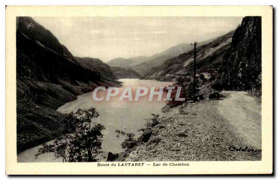 Route du LAUTARET — Lac du Chambon — Cliché Oddows, Grenoble