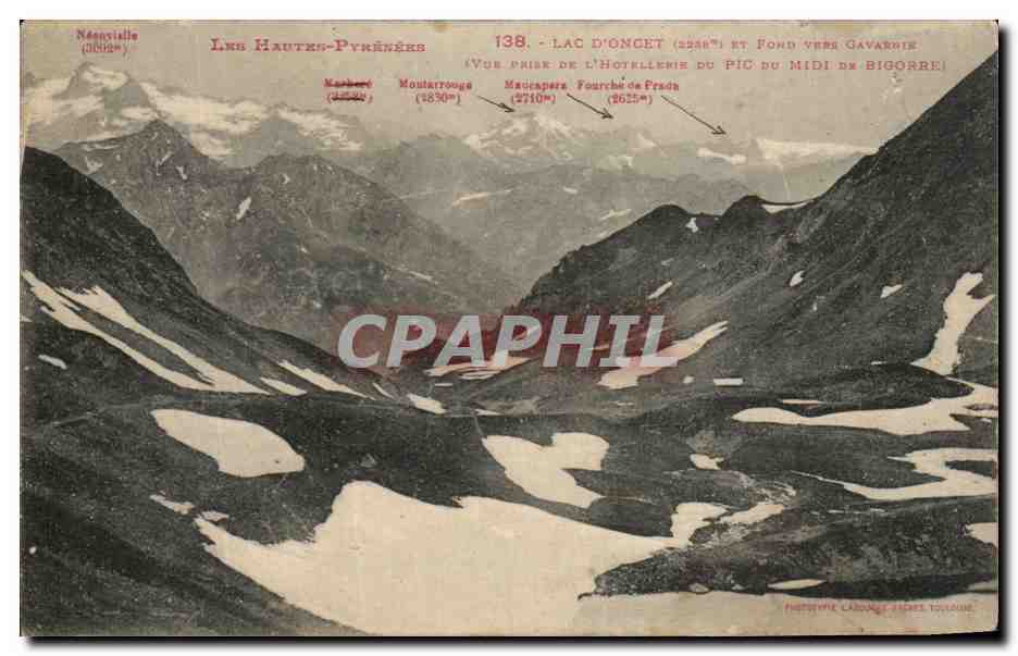 Les Hautes-Pyrénées — Vue prise de l'Hotellerie du Pic du Midi de Bigorre — Némyssialle (éditeur) n°138