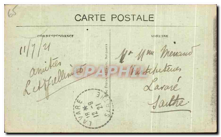 Cauterets - Vue générale prise du Mametón - BR - 906 — Achterkant