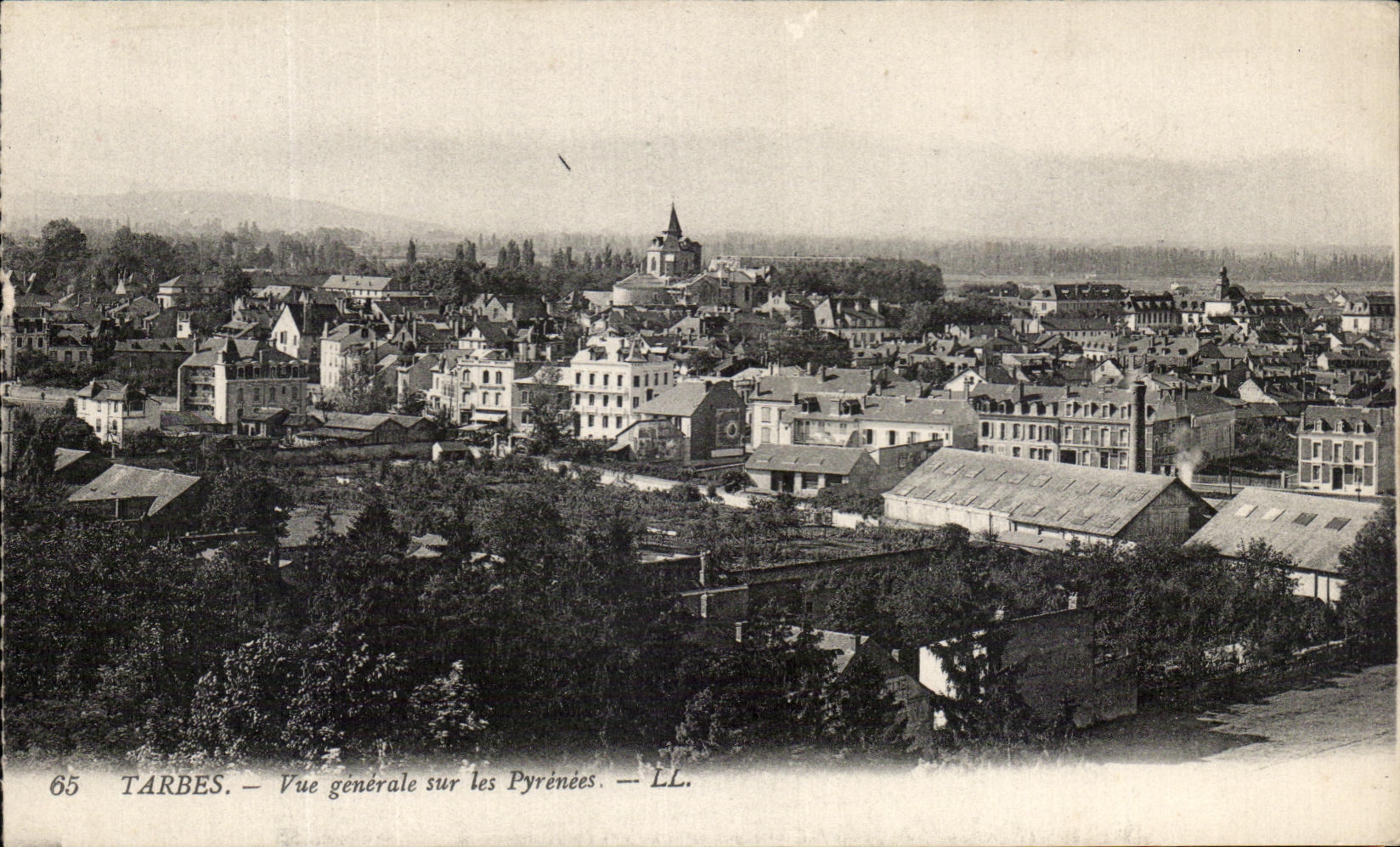 Tarbes — Vue générale sur les Pyrénées — LL. n°65