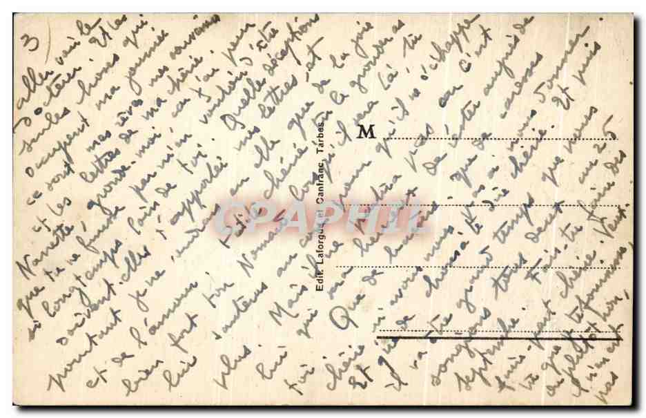 Tarbes (H.P.J.) - Jardin Massey et Chaîne des Pyrénées — Éditeur Laforgue, Tarbes — Rückseite
