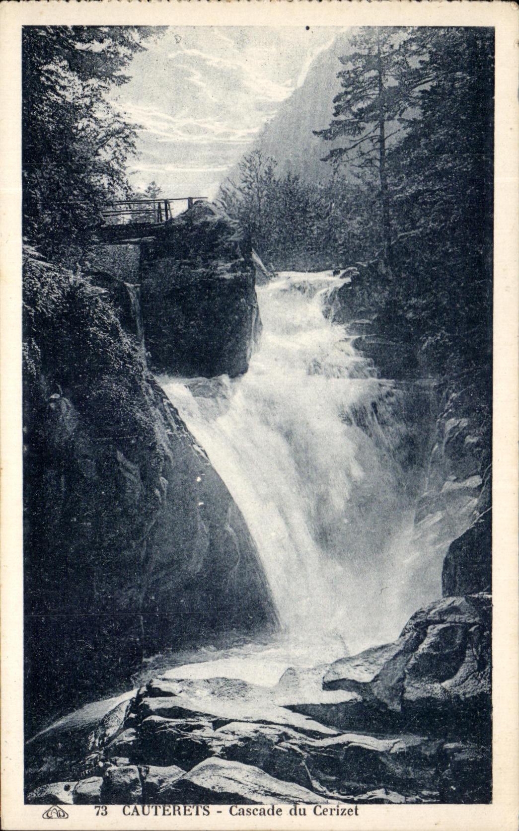 Cauterets — Cerizet Falls — publisher Alaincine (Strasbourg)