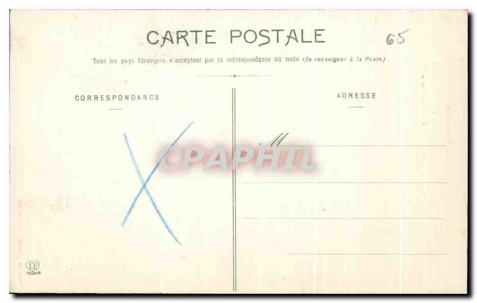 Le Gave de Cauterets et le Péguère — Route de Pierrefitte à Cauterets (2252m) — Phototypie Labouche Frères, Toulouse — Reverso
