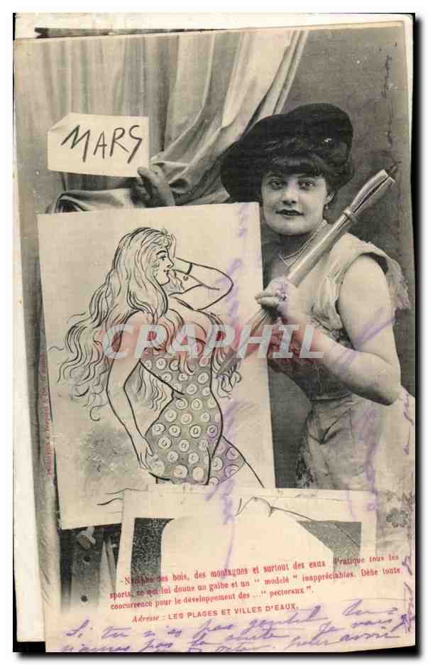 CPA Fantaisie Femme Mars