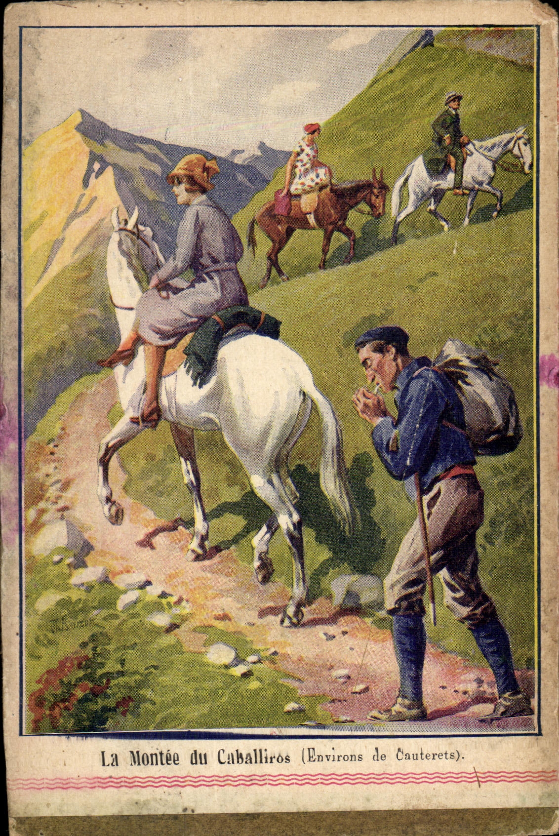 Image La montee du Caballiros Environs de Cauterets Chevaux Alpinisme