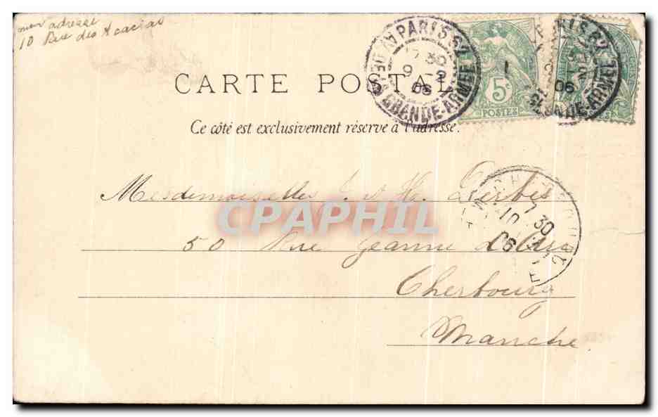 CPA L'Amour Vainqueur Ange Femme — Rückseite