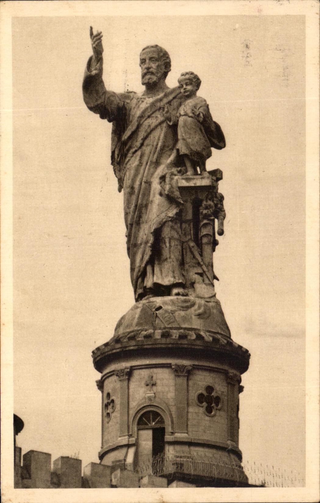 CPA Environs Du Puy Statue St Joseph de Bon Espoir